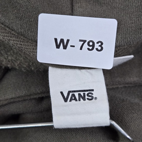 Vans Women Hoodie M Green Fleece Logo Activewear Long Sleeve - Picture 2 of 10